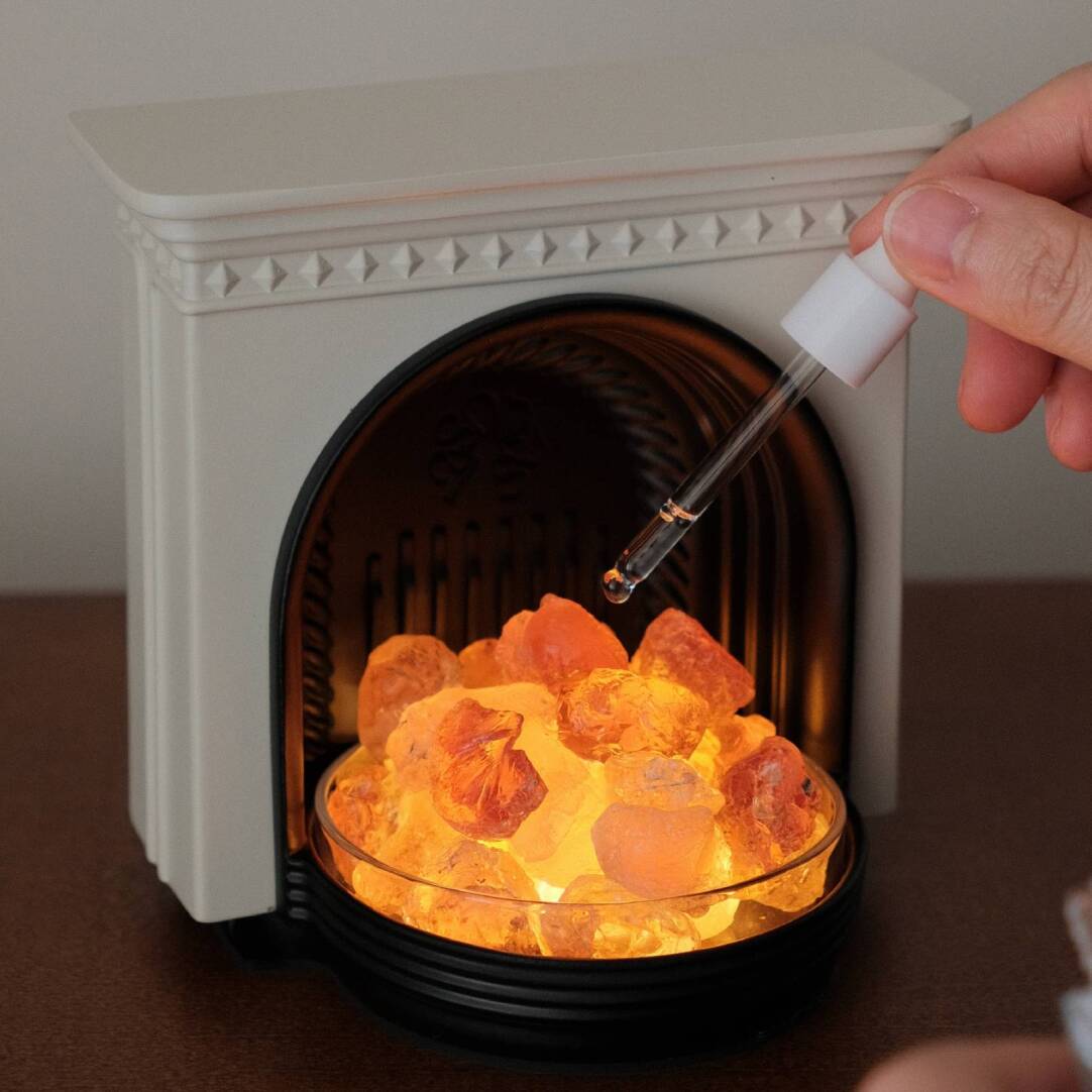 Fireplace Crystal Aromatherapy Lamp