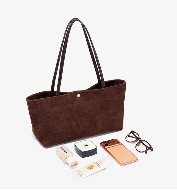 The Aveline Suede Leather Tote