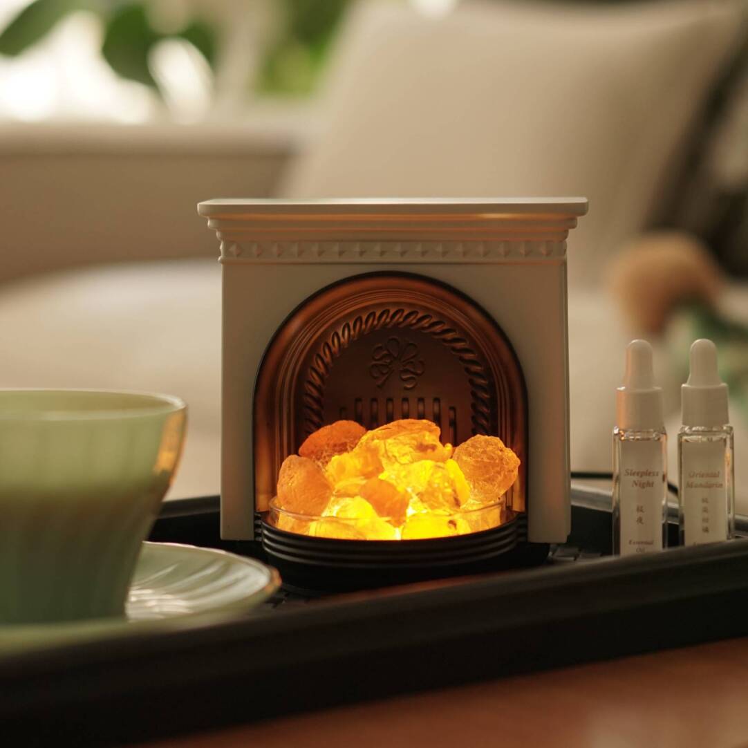 Fireplace Crystal Aromatherapy Lamp