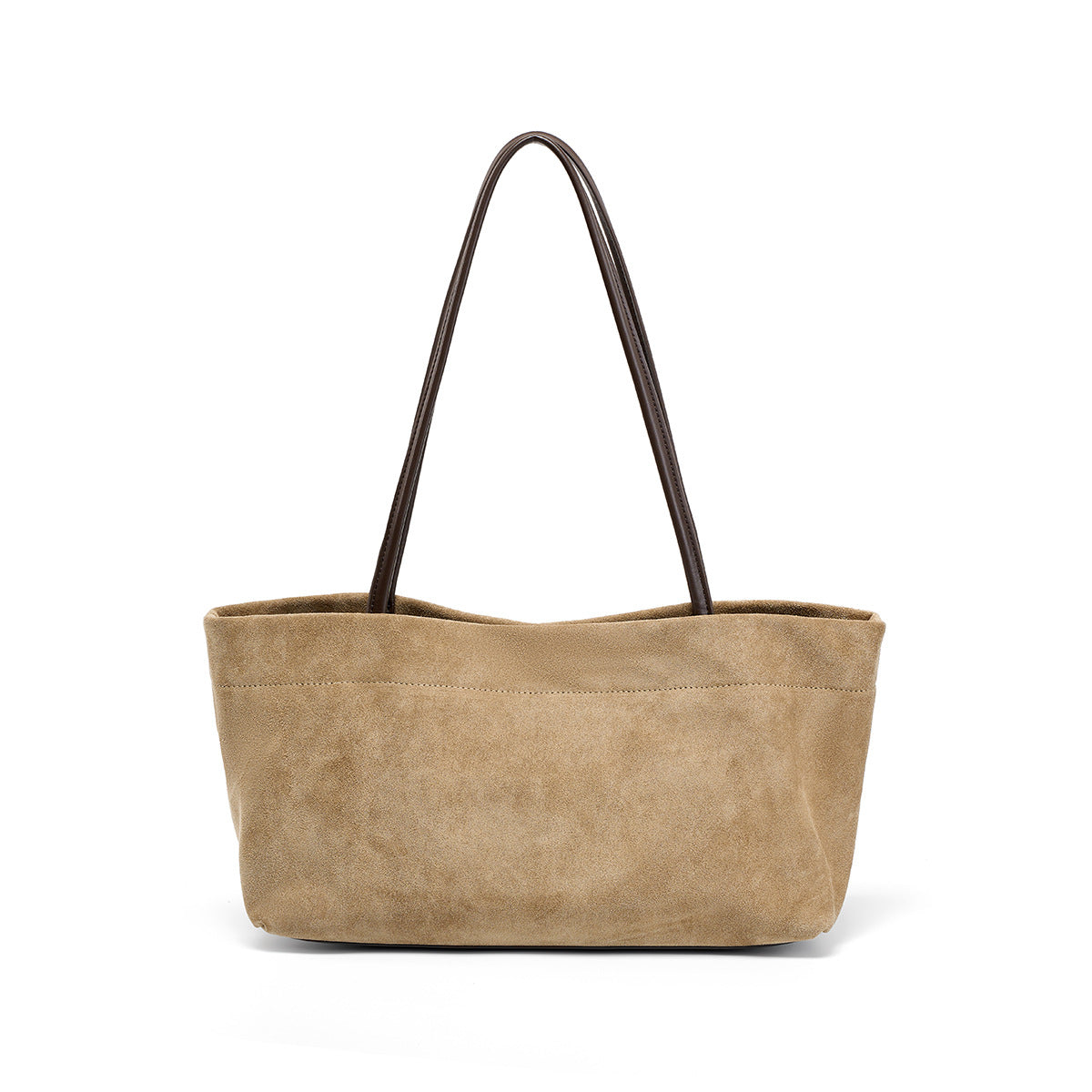 Aveline Suede-Effect Tote in Sand front view