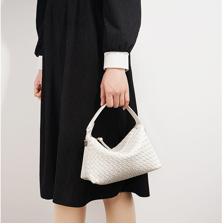 The French Woven Hobo Bag | Premium Hand-Weaved Leather Slouchy Shoulder Clutch